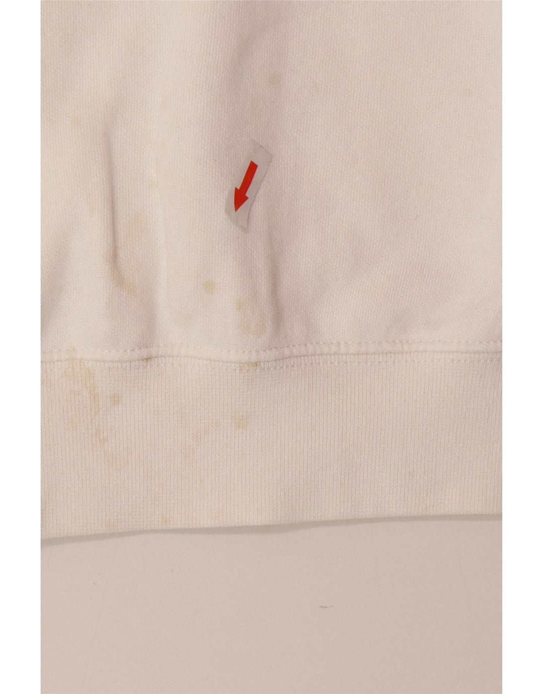 Champion Mens Hoodie Jumper Small White Cotton