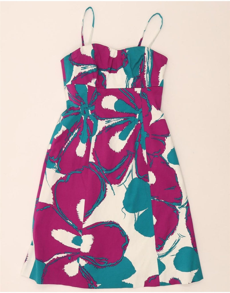 COAST Womens Sundress UK 10 Small Purple Floral Cotton Vintage Coast and Second-Hand Coast from Messina Hembry 