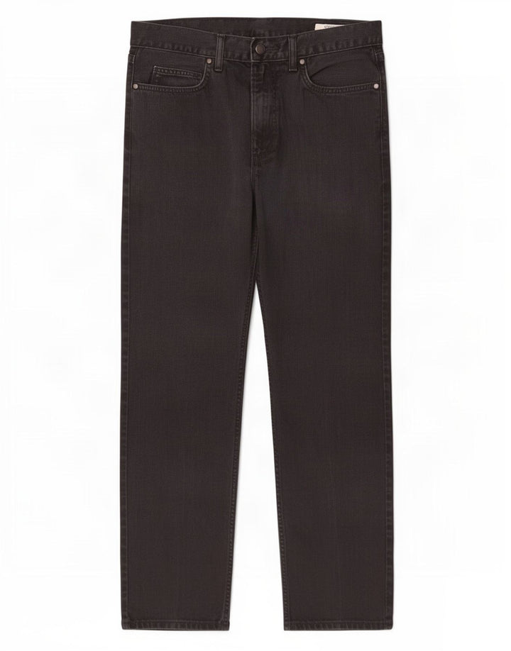Marks & Spencer Mens Regular Straight Jeans W34 L29 Black Cotton