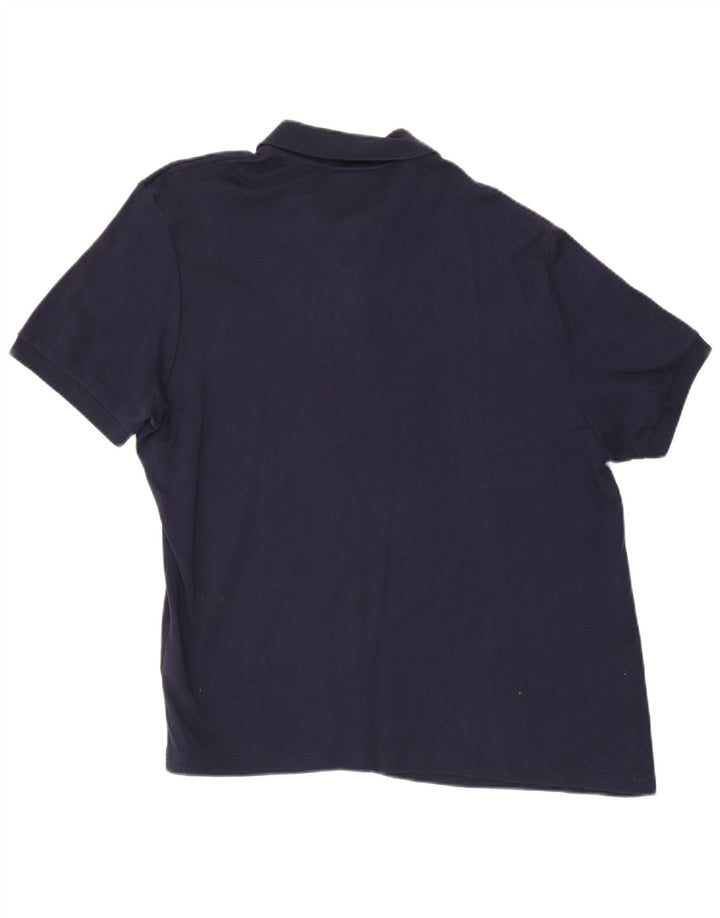Lacoste Mens Polo Shirt Size 7 2XL Navy Blue Cotton