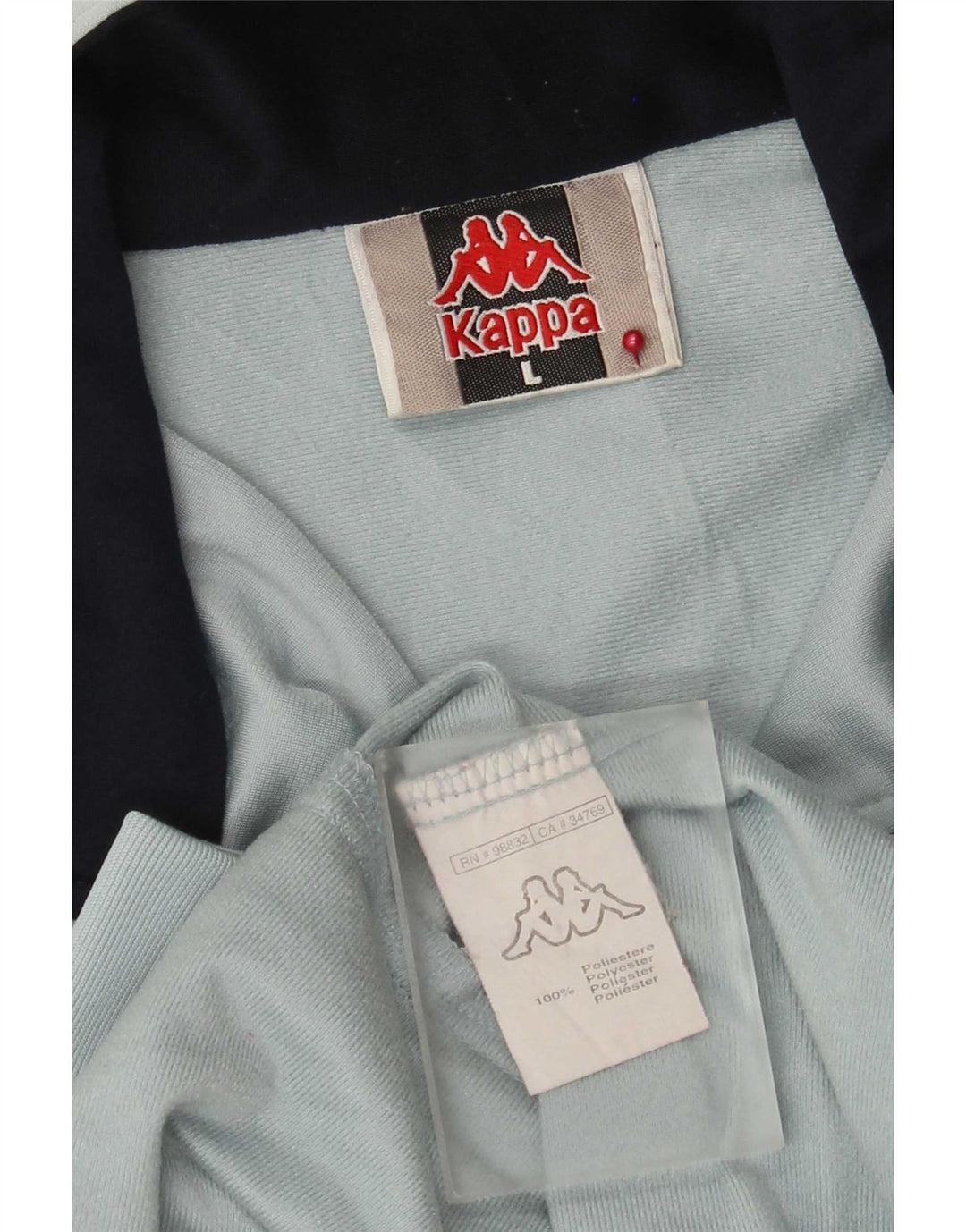 Kappa Girls Tracksuit Top Jacket 9-10 Years Large Blue Polyester