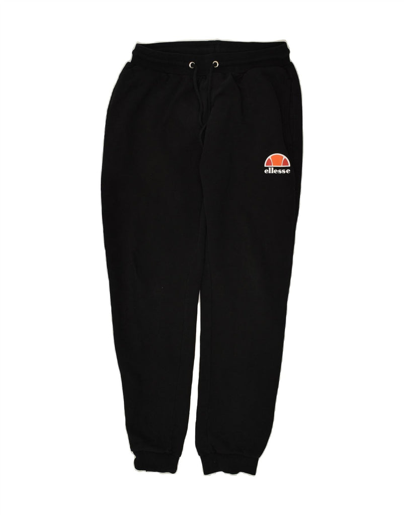 ELLESSE Mens Graphic Tracksuit Trousers Joggers Medium Black Cotton Vintage Ellesse and Second-Hand Ellesse from Messina Hembry 