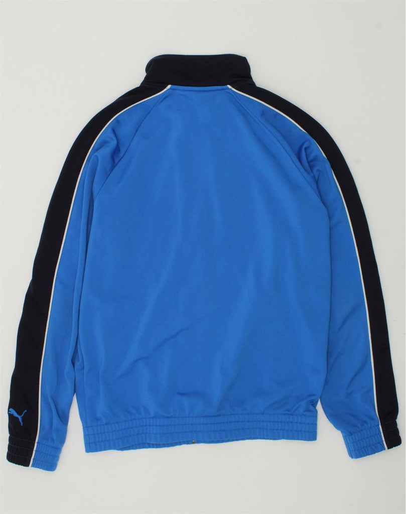 PUMA Boys Graphic Tracksuit Top Jacket 11-12 Years Large Blue Polyester | Vintage Puma | Thrift | Second-Hand Puma | Used Clothing | Messina Hembry 