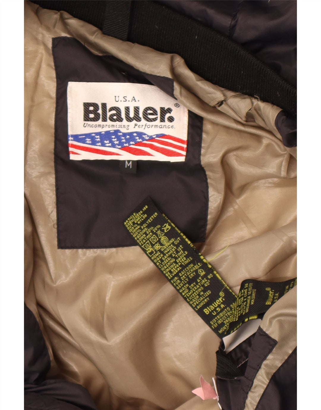 Blauer Mens Hooded Padded Jacket UK 38 Medium Black Nylon