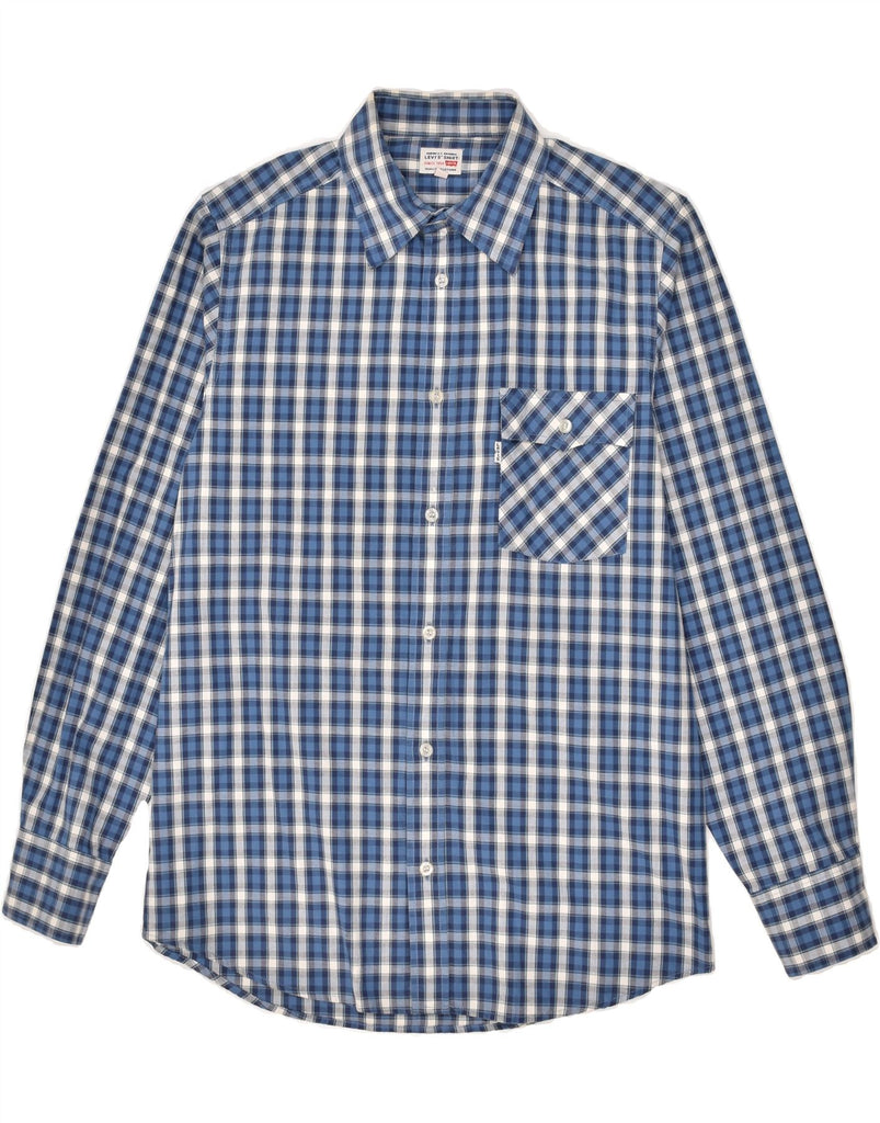 LEVI'S Mens Shirt Medium Blue Check Cotton Vintage Levi's and Second-Hand Levi's from Messina Hembry 