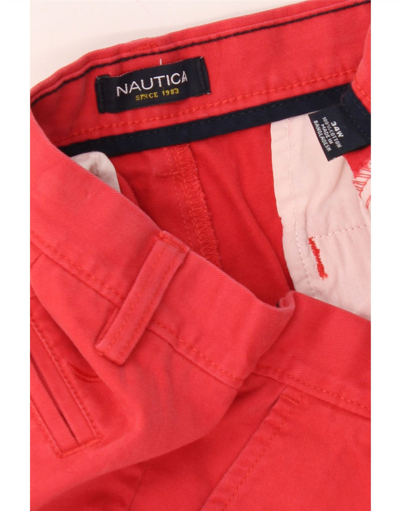 NAUTICA Mens Chino Shorts W34 Large  Red Cotton Vintage Nautica and Second-Hand Nautica from Messina Hembry 