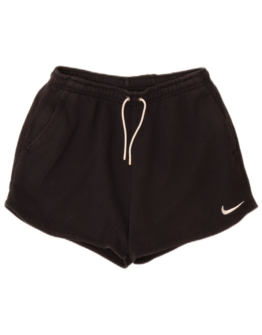 NIKE Womens Loose Fit Sport Shorts UK 12 Medium  Black Cotton