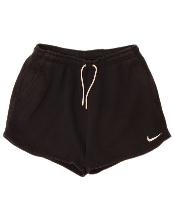 NIKE Womens Loose Fit Sport Shorts UK 12 Medium  Black Cotton