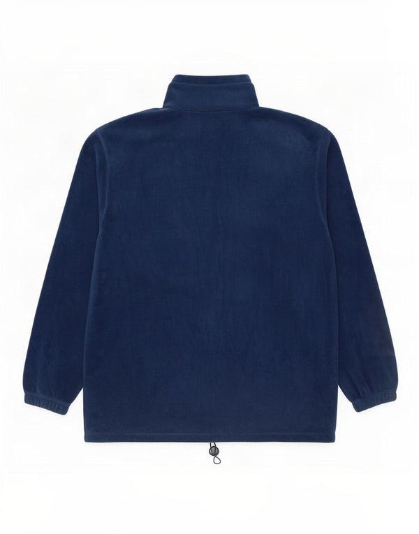 Asics Mens Zip Neck Fleece Jumper XL Navy Blue Polyester