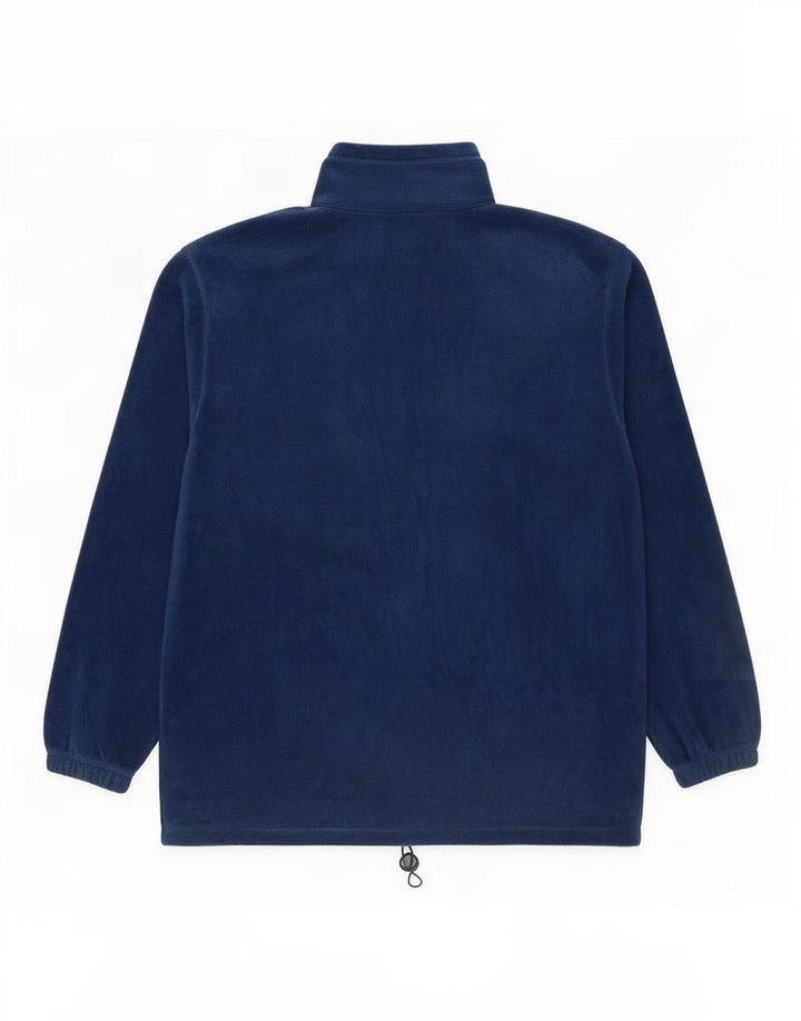 Asics Mens Zip Neck Fleece Jumper XL Navy Blue Polyester