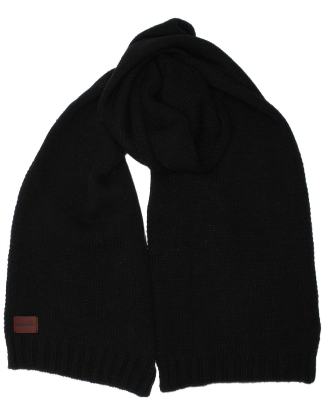 Diesel Mens Rectangle Scarf One Size Black Acrylic