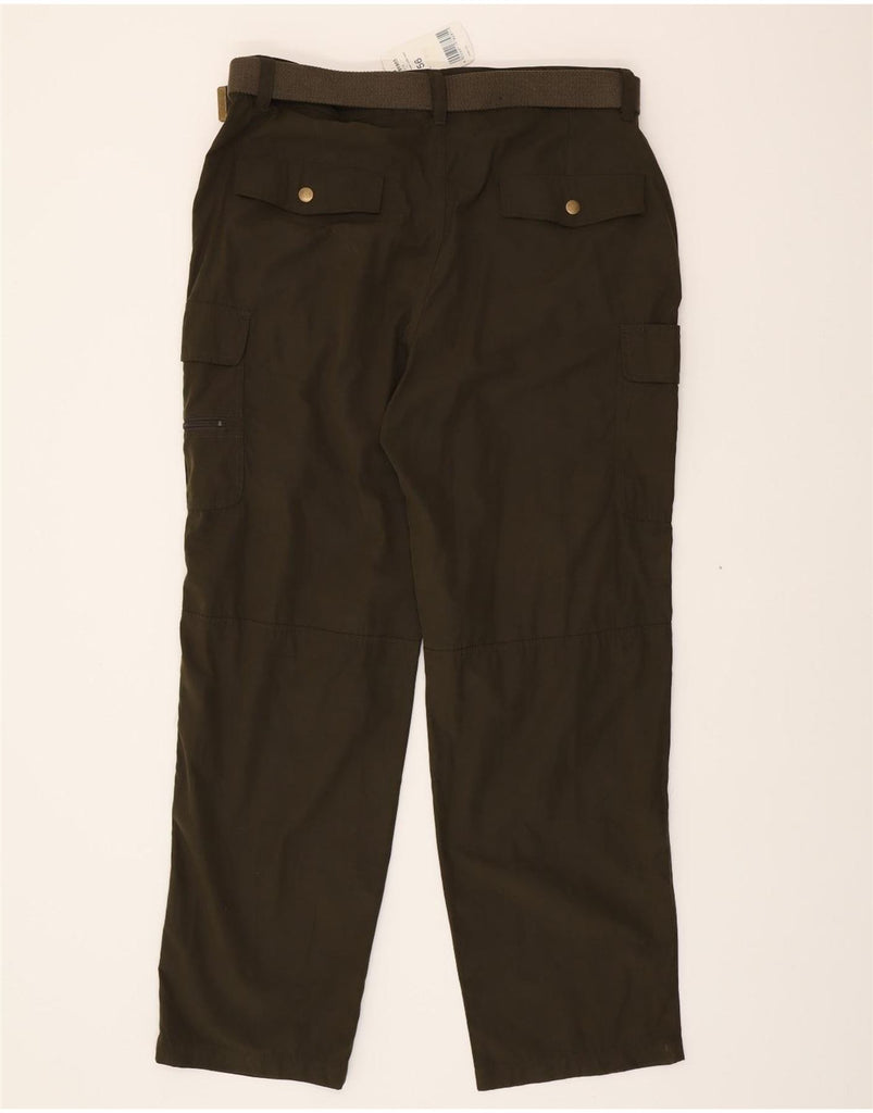 HUBERTUS Mens Straight Cargo Trousers IT 56 3XL W40 L32 Khaki Cotton Vintage Hubertus and Second-Hand Hubertus from Messina Hembry 