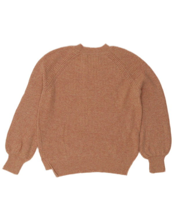 Marks & Spencer Womens Oversized Crew Neck Jumper Sweater UK 10 Small Pink