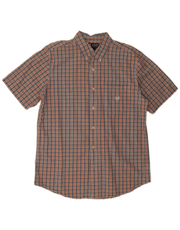 Chaps Ralph Lauren Mens Short Sleeve Shirt Large Multicoloured Check Cotton