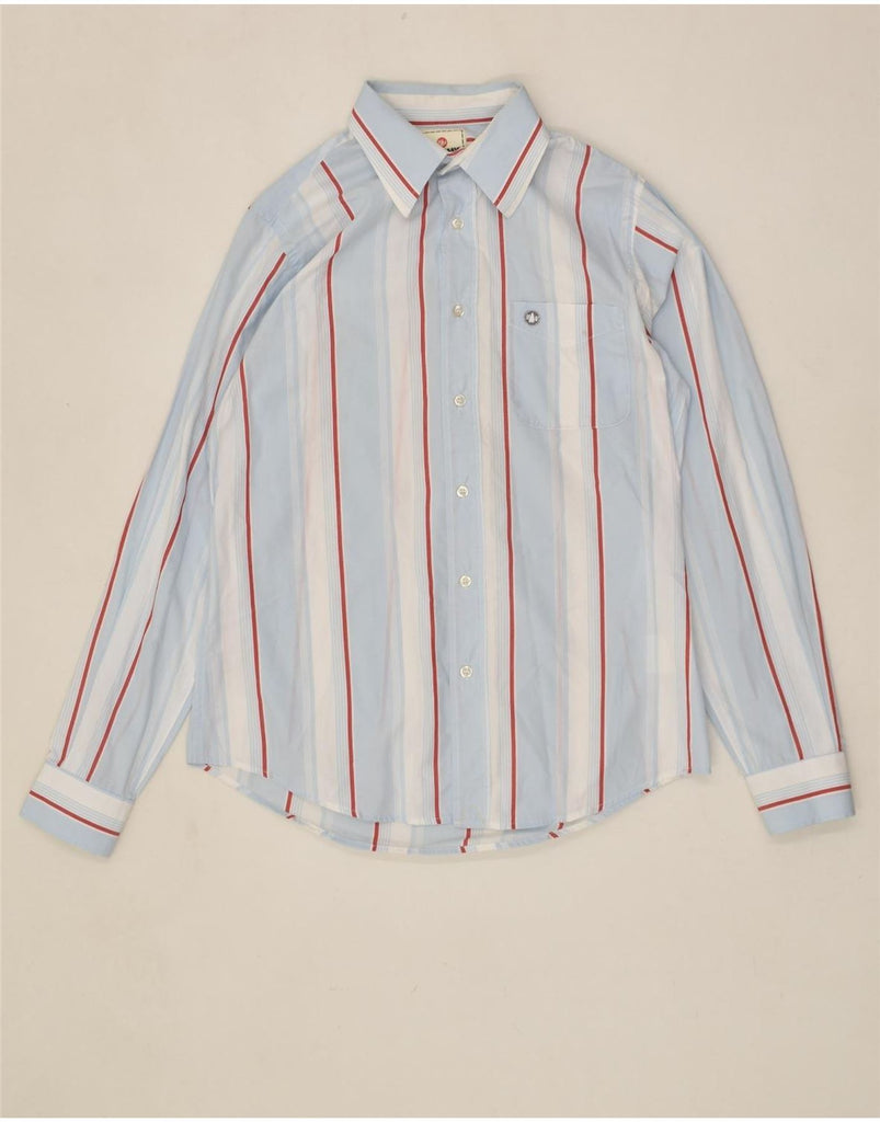 MURPHY & NYE Mens Slim Fit Shirt Medium Blue Striped Cotton | Vintage Murphy & Nye | Thrift | Second-Hand Murphy & Nye | Used Clothing | Messina Hembry 