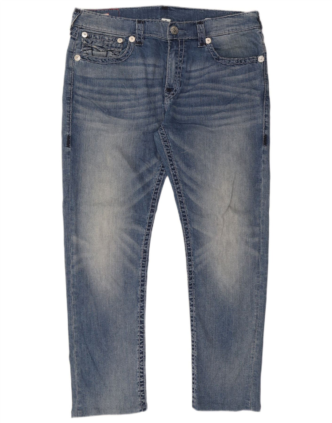 True Religion Mens Slim Jeans W40 L31 Blue Cotton
