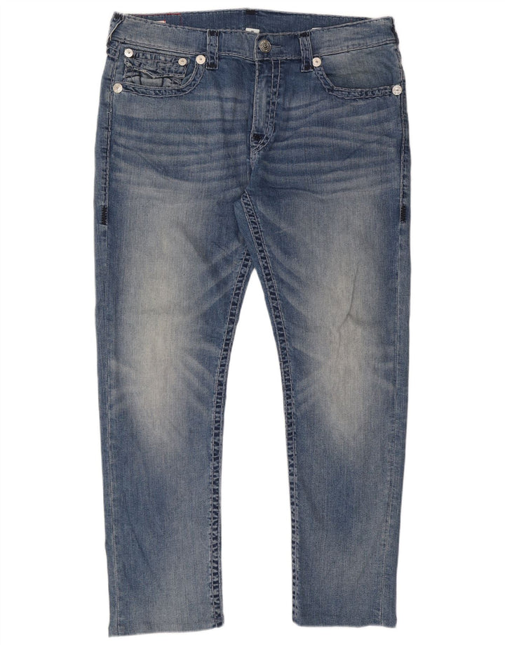 True Religion Mens Slim Jeans W40 L31 Blue Cotton