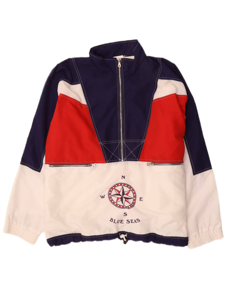 Vintage Mens Graphic Tracksuit Top Jacket UK 42 XL Multicoloured Polyamide