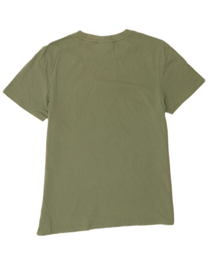 Fila Mens T-Shirt Top Medium Khaki Cotton