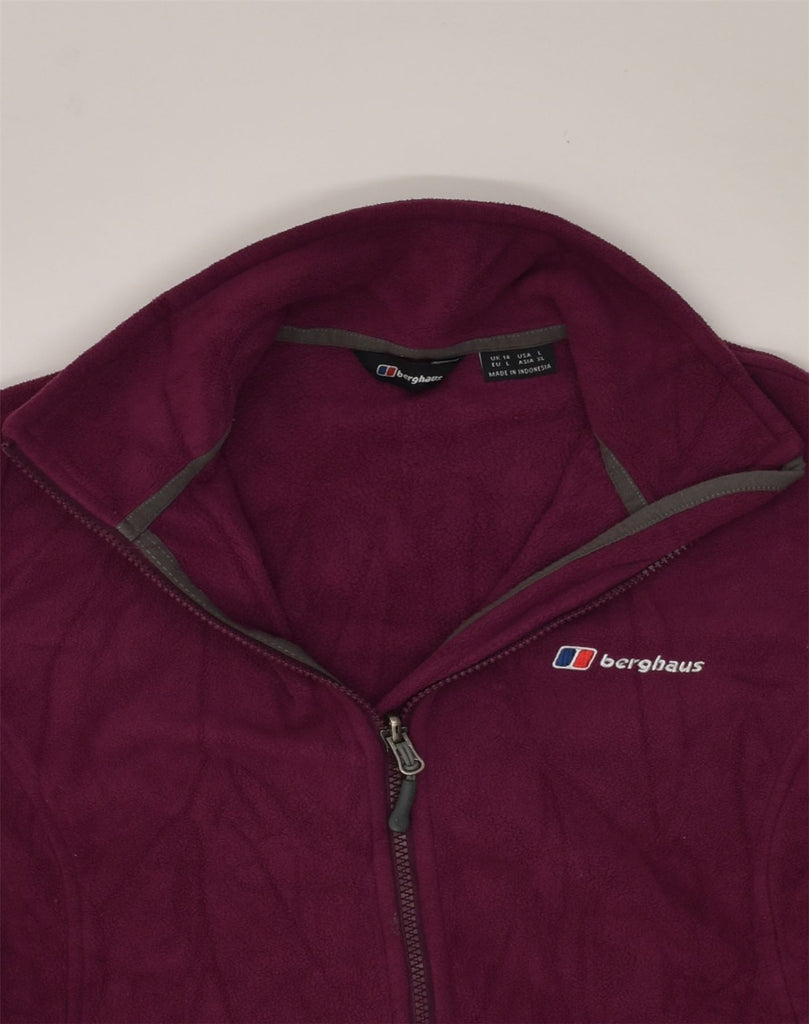 BERGHAUS Womens Fleece Jacket UK 14 Large Purple | Vintage Berghaus | Thrift | Second-Hand Berghaus | Used Clothing | Messina Hembry 
