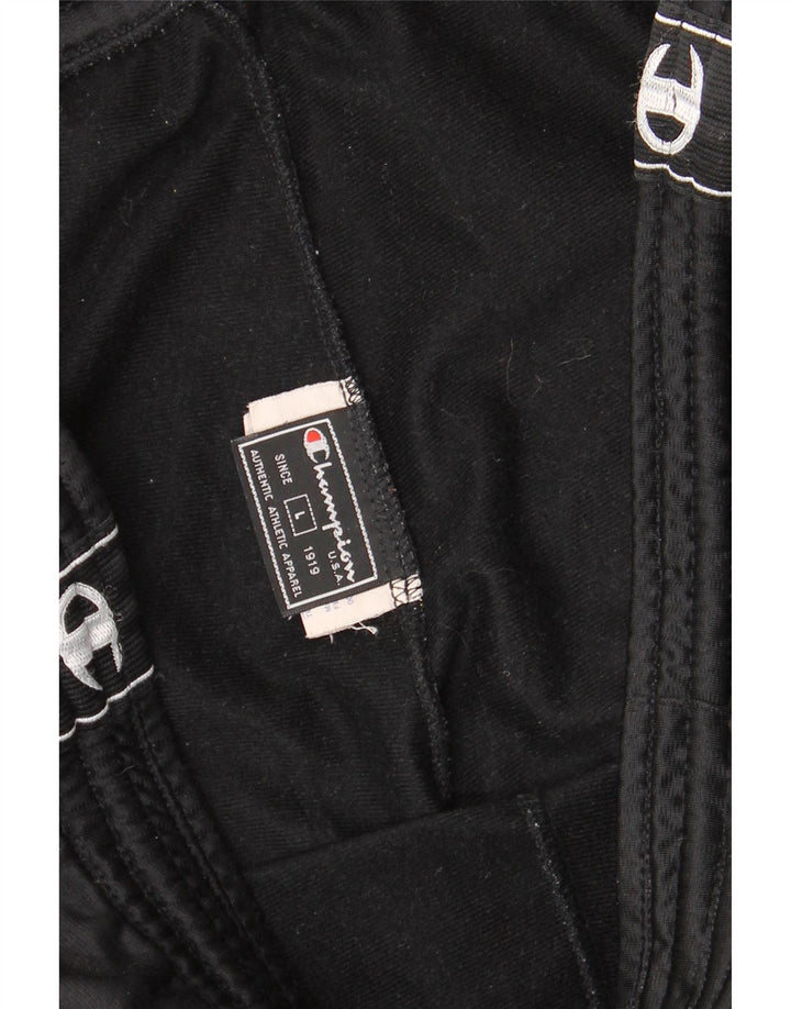 Champion Mens Graphic Tracksuit Trousers Large Black Polyester