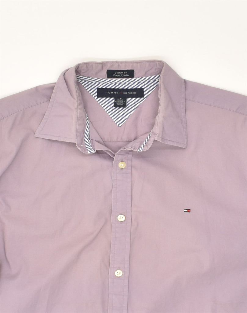 TOMMY HILFIGER Mens Custom Fit Shirt Medium Purple Cotton | Vintage Tommy Hilfiger | Thrift | Second-Hand Tommy Hilfiger | Used Clothing | Messina Hembry 