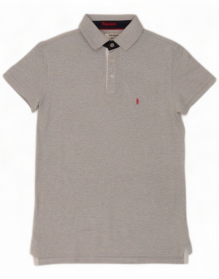 Refrigue Mens Polo Shirt Medium Grey Flecked Cotton