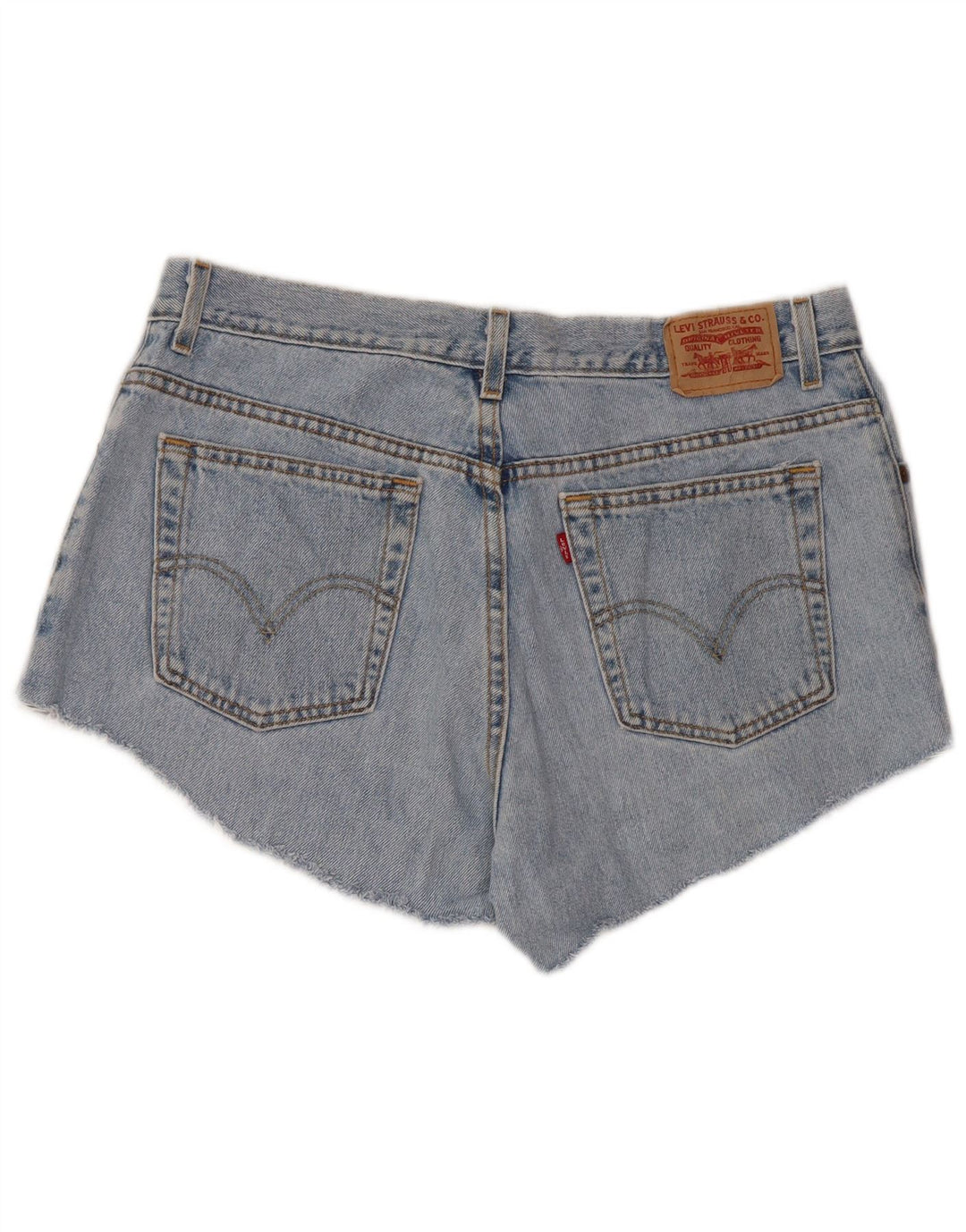 LEVI'S Womens 550 Relaxed Fit High Waist Denim Shorts US 16 2XL W34  Blue