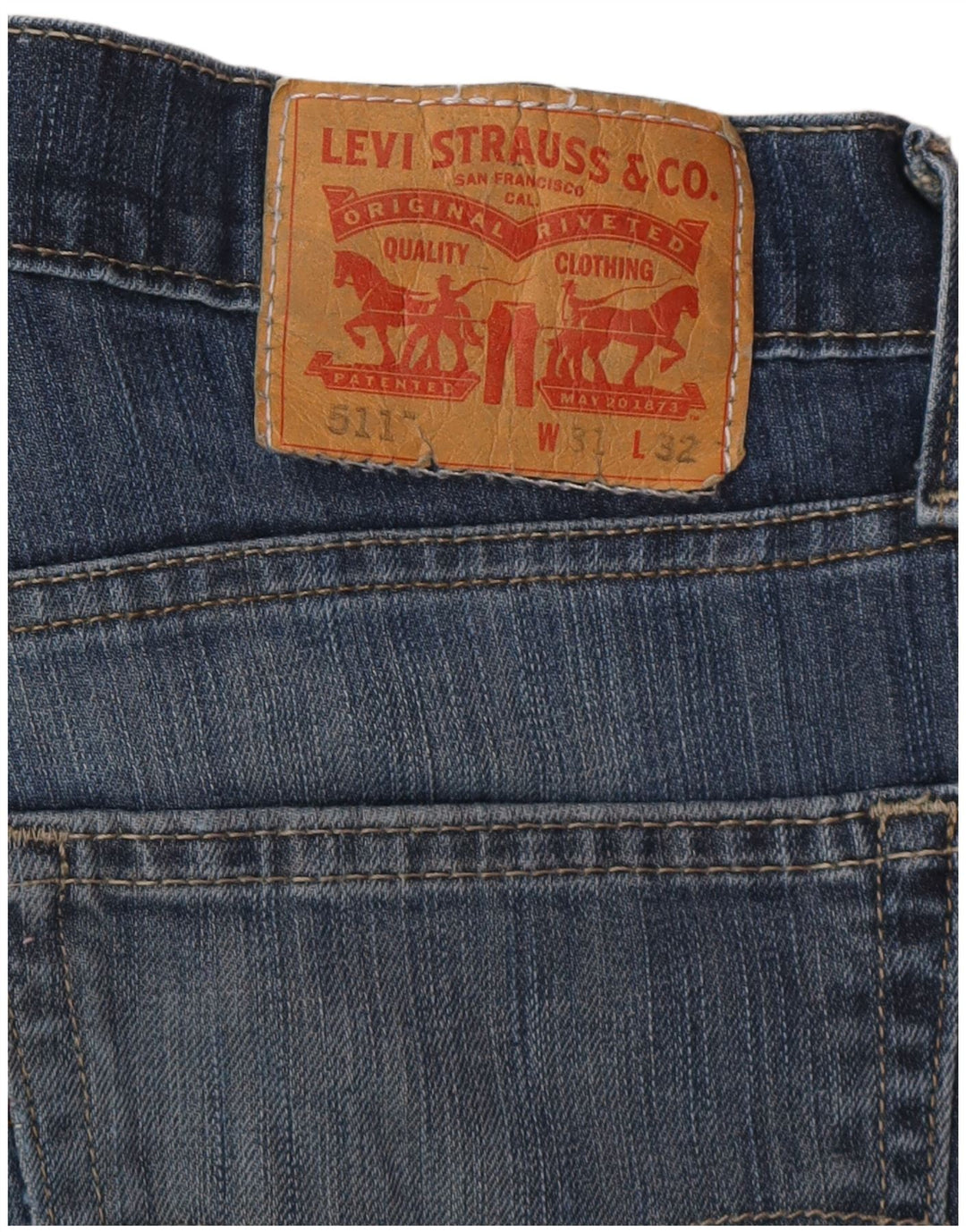 Levi's Mens 511 Slim Jeans W31 L32 Blue Cotton