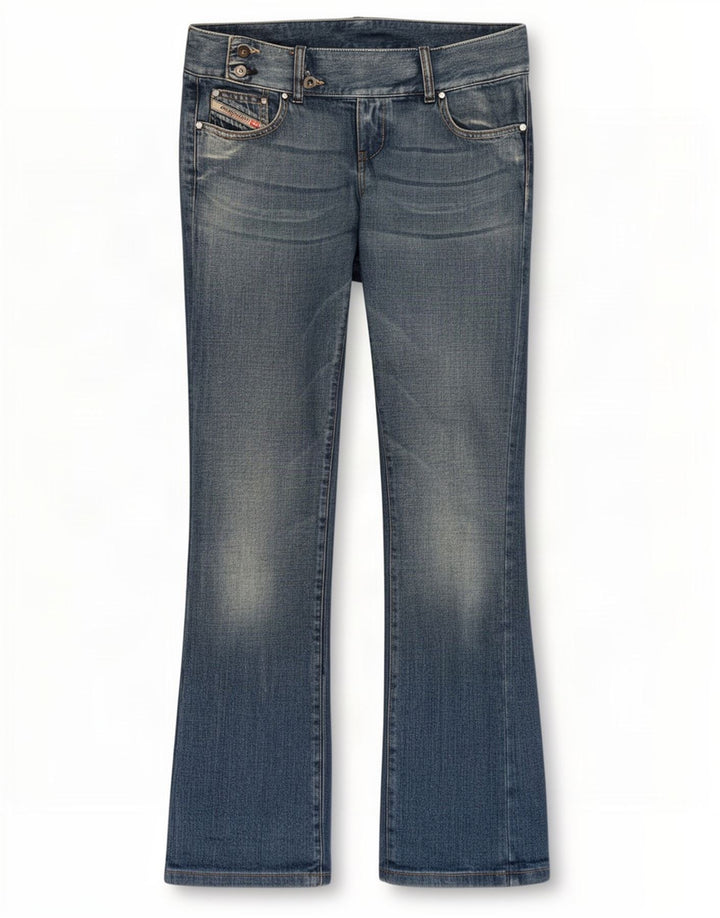 Diesel Womens Bootcut Jeans W29 L33 Blue Cotton