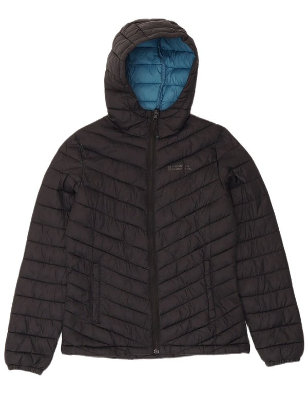 Mountain Warehouse Womens Hooded Padded Jacket UK 8 Small Black Nylon