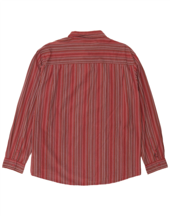 Wrangler Mens Shirt 2XL Red Striped Cotton