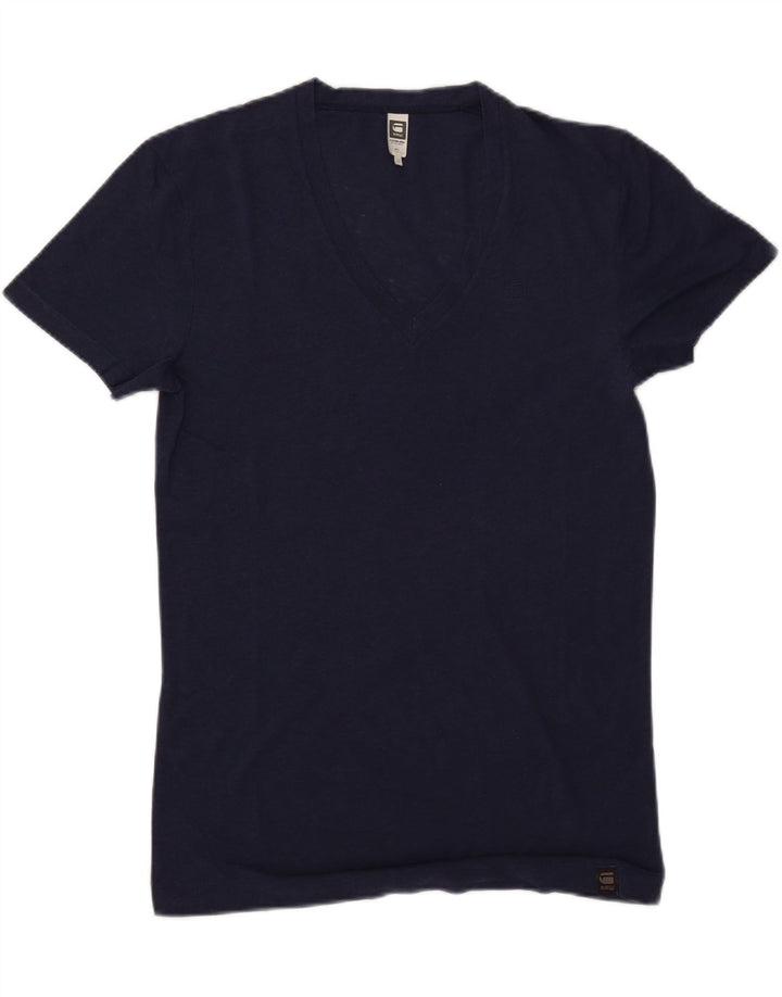 G-STAR Mens T-Shirt Top Medium Navy Blue Cotton