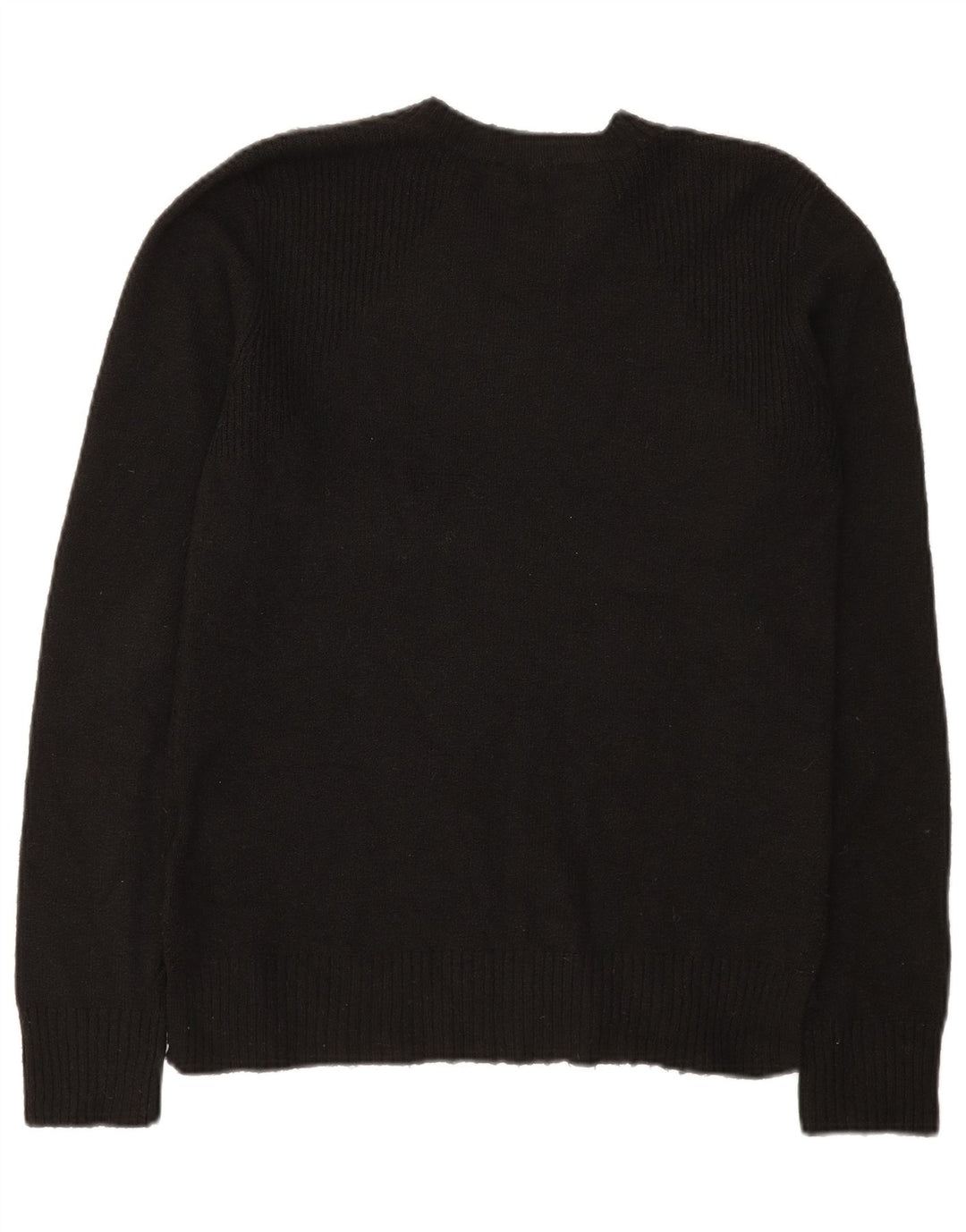 Oasis Womens Crew Neck Jumper Sweater UK 12 Medium Black Polyester