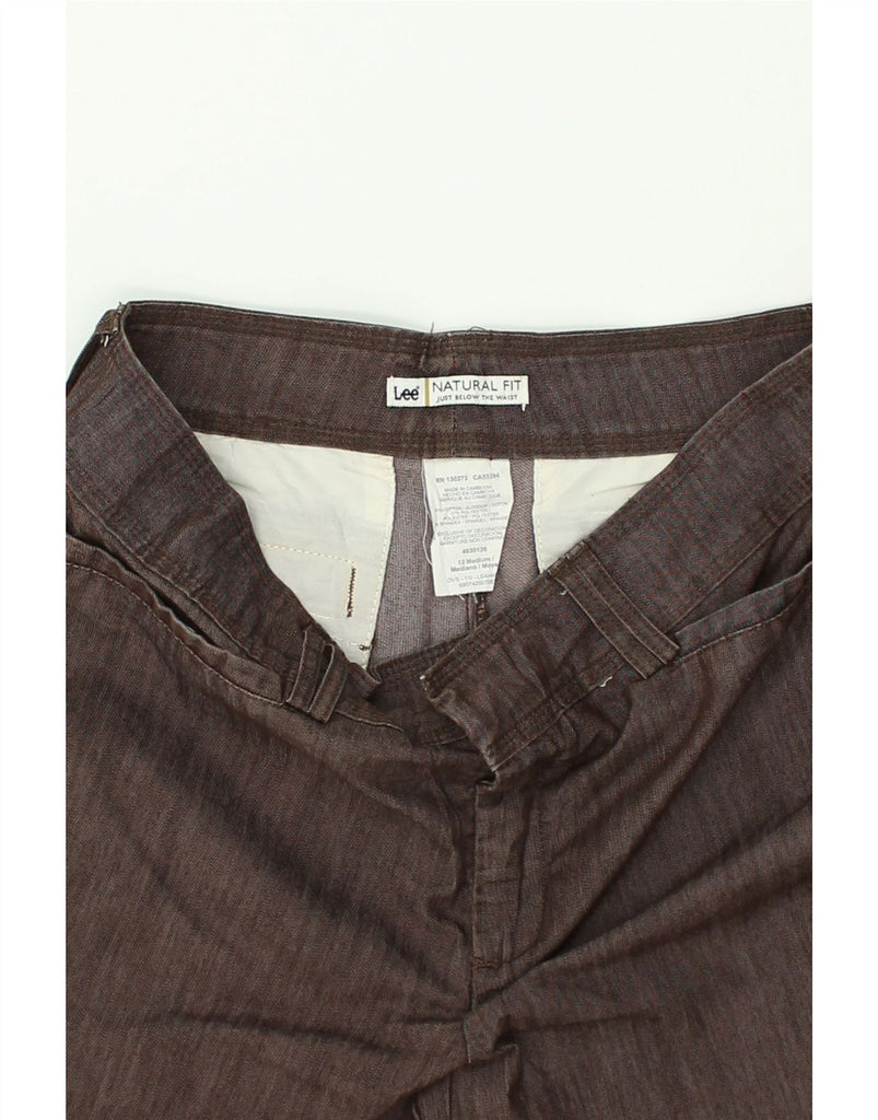 LEE Womens Natural Fit Straight Casual Trousers US 12 Large W32 L30 Brown | Vintage Lee | Thrift | Second-Hand Lee | Used Clothing | Messina Hembry 