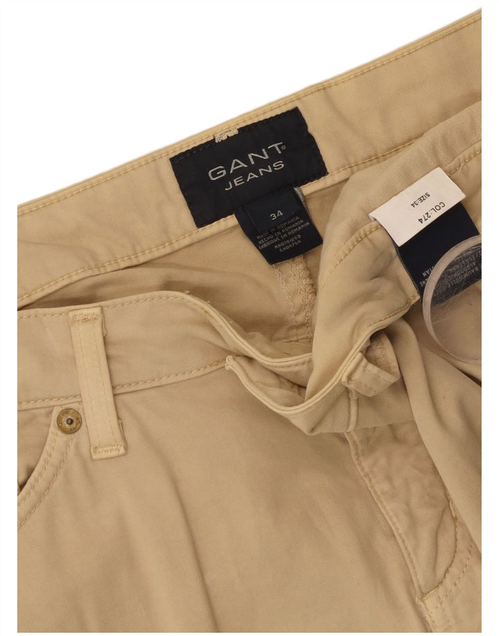 Gant Womens Capri Trousers W34 L20 Beige Cotton