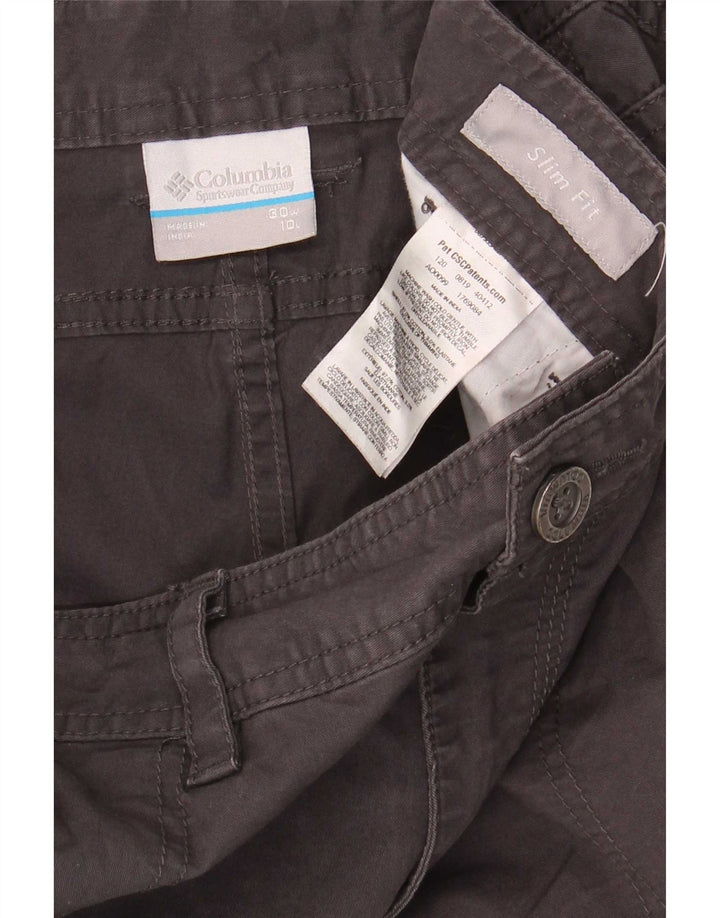 Columbia Mens Slim Fit Chino Shorts W30 Medium Grey Cotton