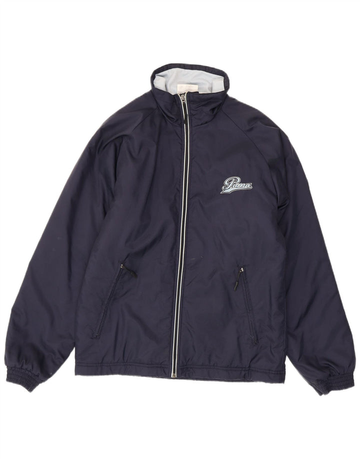 Puma Mens Tracksuit Top Jacket Small Navy Blue Nylon