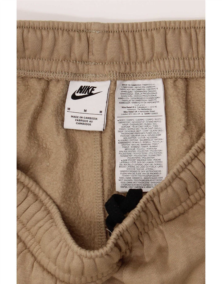 Nike Womens Tracksuit Trousers Joggers UK 14 Medium Beige Colourblock