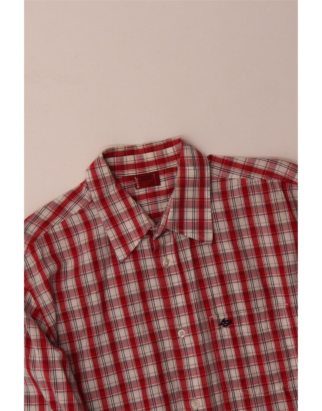 LEVI'S Mens Shirt Medium Red Check Cotton