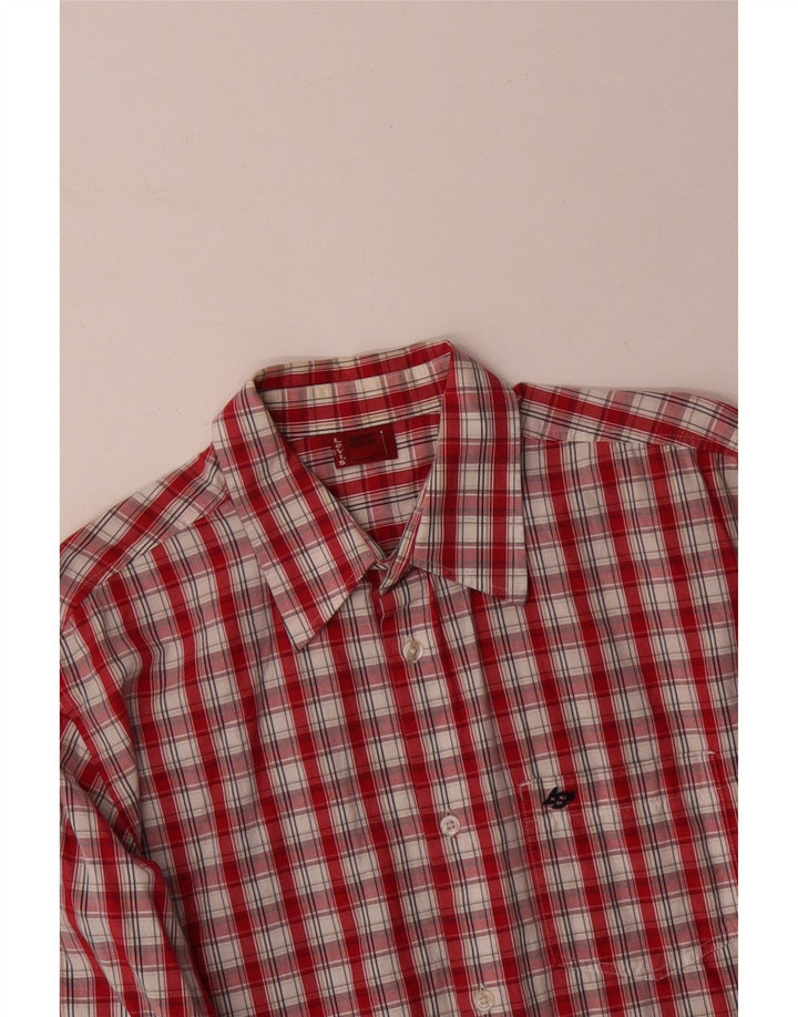 LEVI'S Mens Shirt Medium Red Check Cotton
