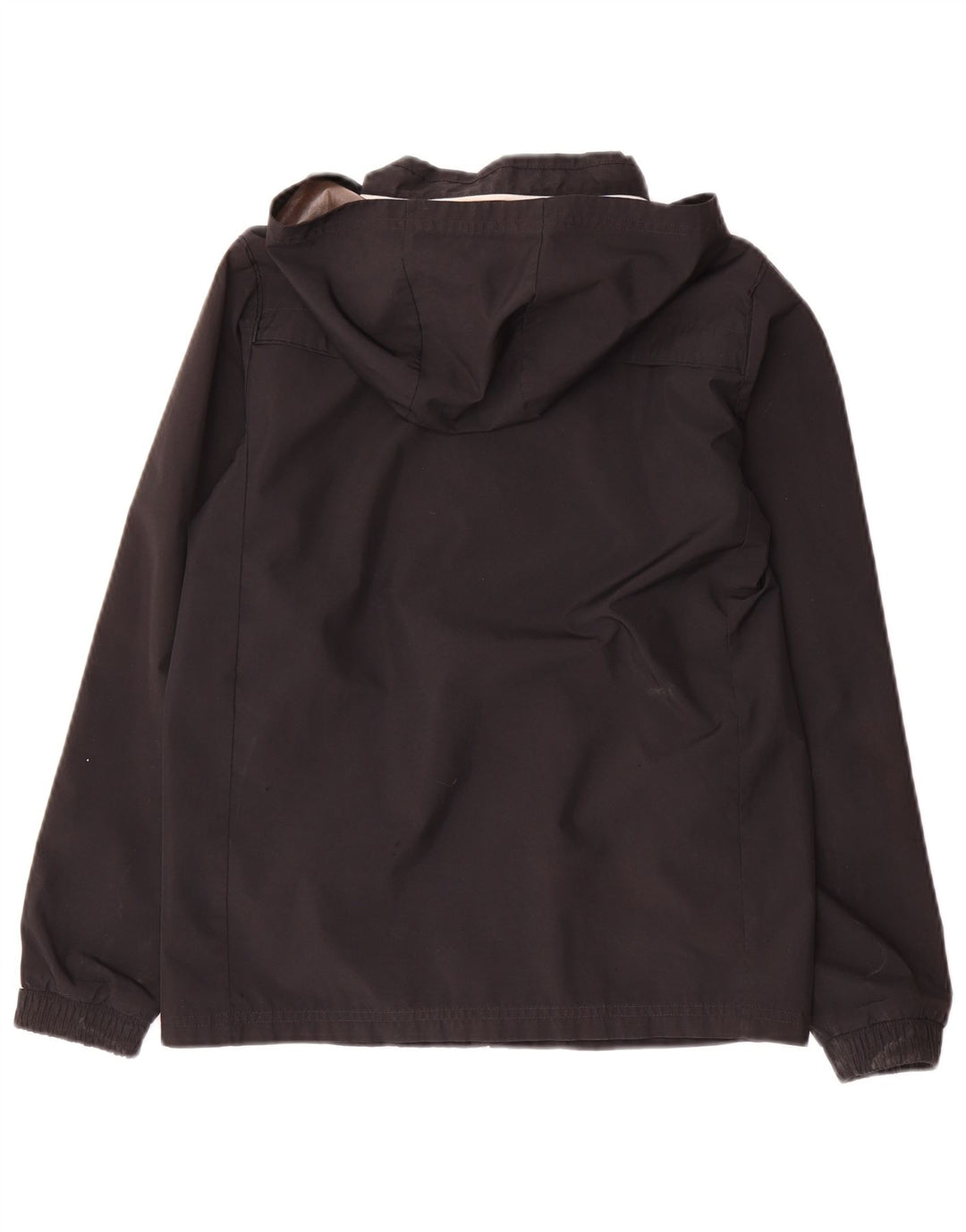 Adidas Boys Hooded Rain Jacket 11-12 Years Black Polyester