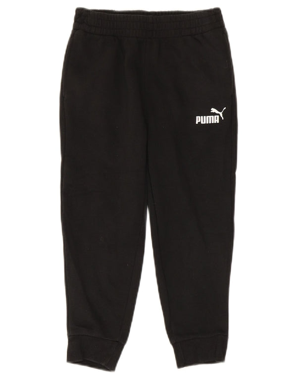 Puma Boys Tracksuit Trousers Joggers 5-6 Years  Black Cotton