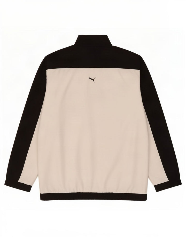 Puma Boys Graphic Tracksuit Top Jacket 13-14 Years White Colourblock