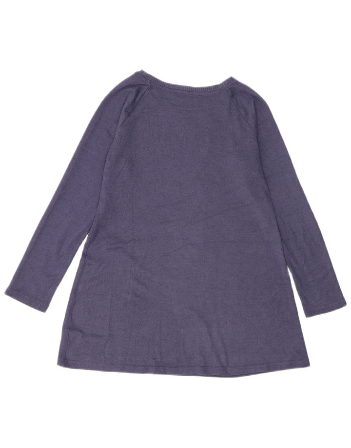 Marks & Spencer Womens Long Sleeve Tunic Top UK 10 Small Navy Blue