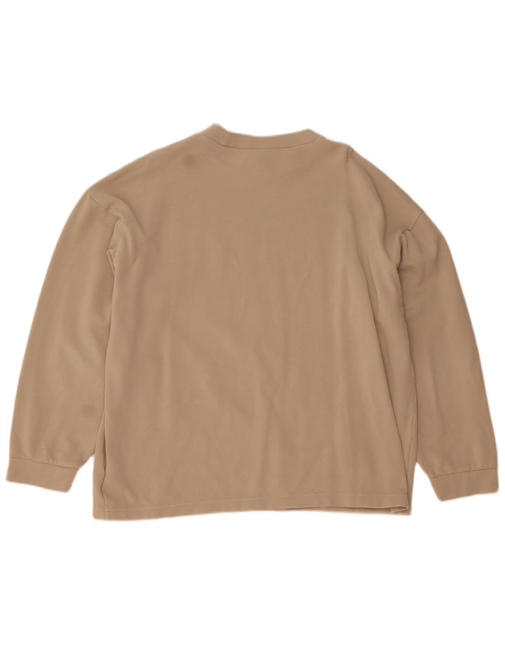 Adidas Mens Top Long Sleeve XL Beige Cotton