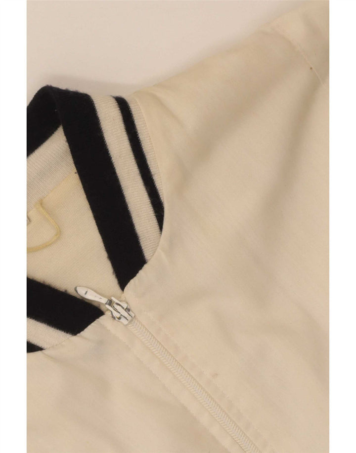 Trigema Mens Bomber Jacket IT 52 XL White Colourblock Polyester