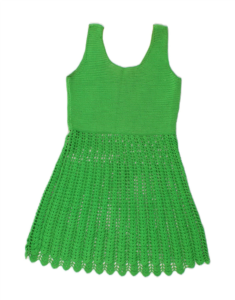 VINTAGE Womens Knit Sleeveless Basic Dress UK 4 XS Green | Vintage Vintage | Thrift | Second-Hand Vintage | Used Clothing | Messina Hembry 