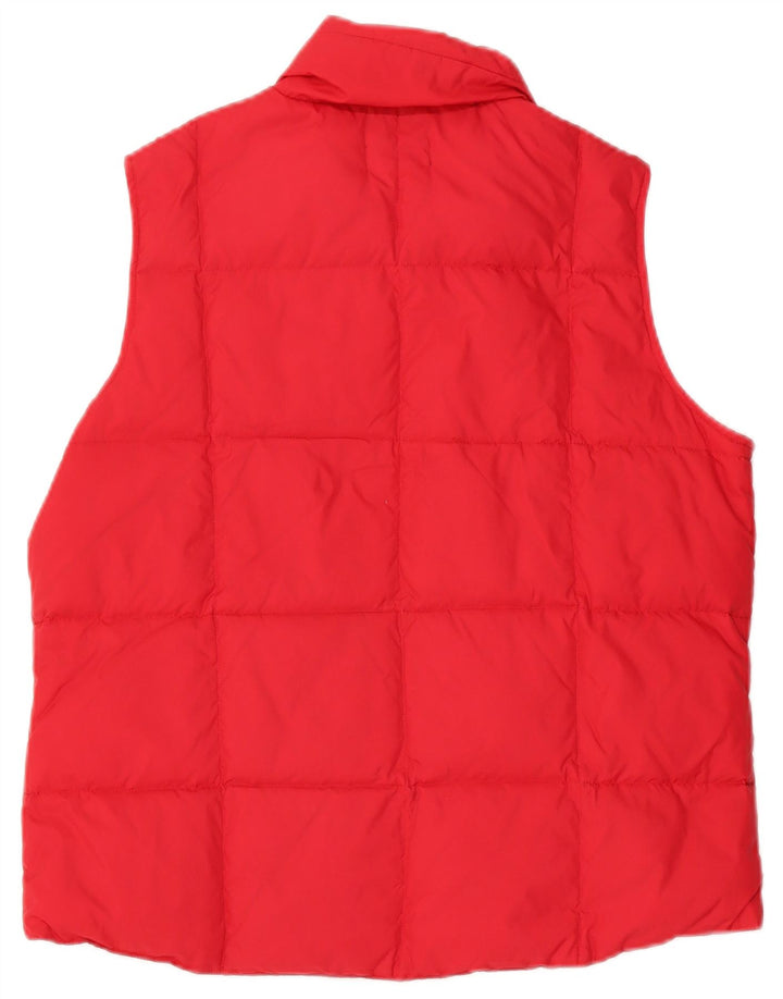 Lands End Womens Padded Gilet UK 16 Large Red Nylon