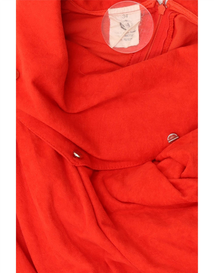 C & A Womens A-Line Dress EU 34 XS Red Acetate